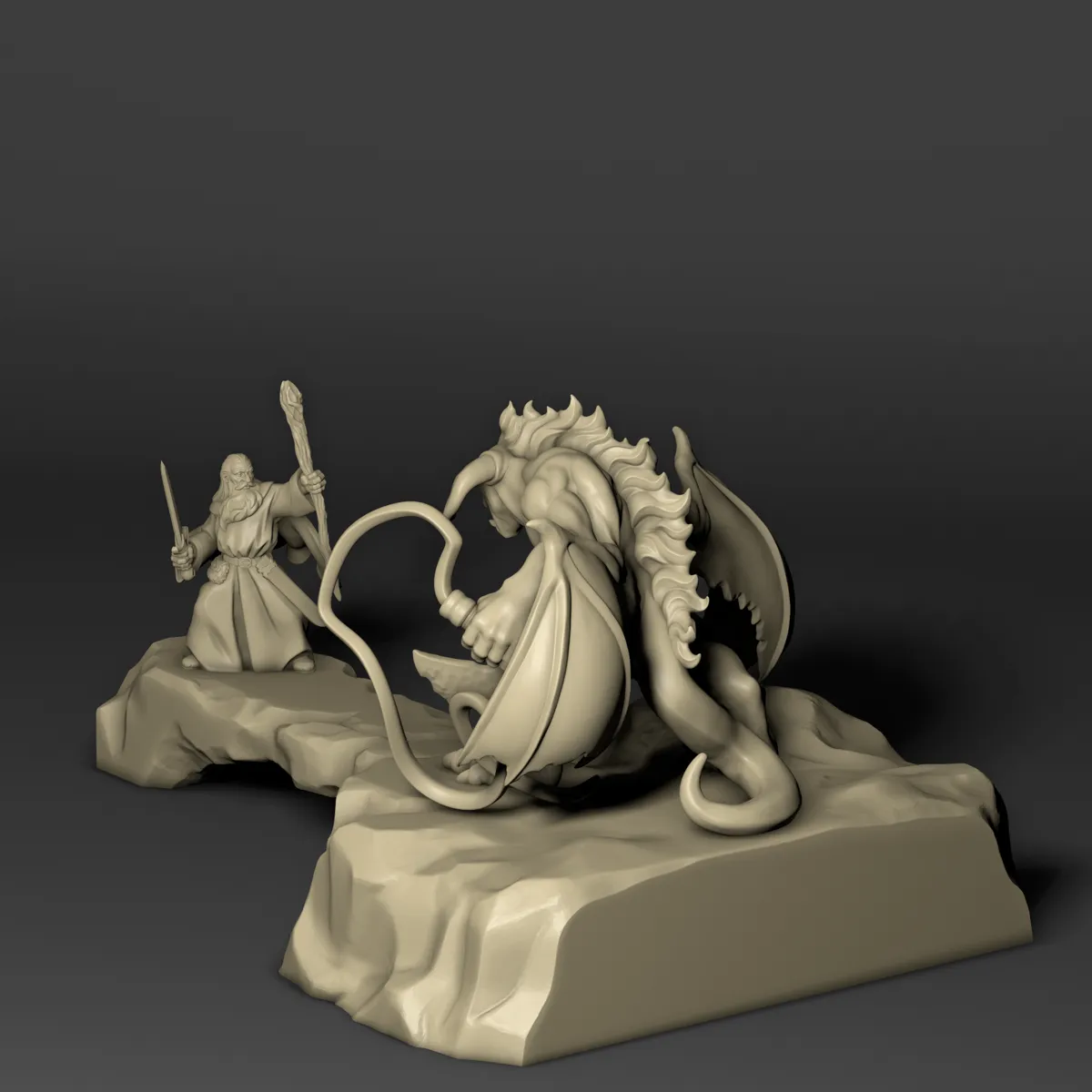 Lord Of The Rings Diorama : Gandalf Versus Balrog, photo 4 of 4 - Lord Of The Rings Diorama : Gandalf Versus Balrog Figurines & Collectibles