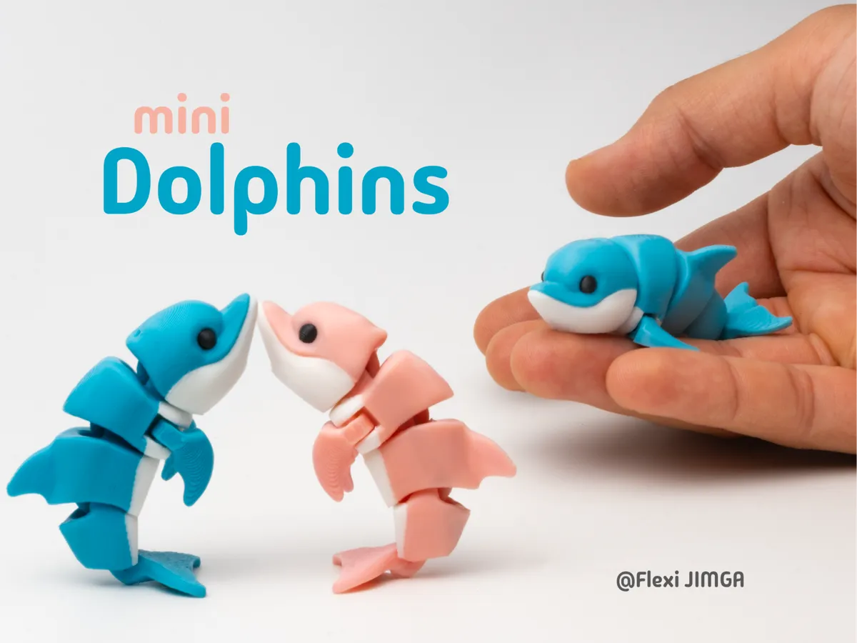 Tiny dolphin - Articulated & Keychain