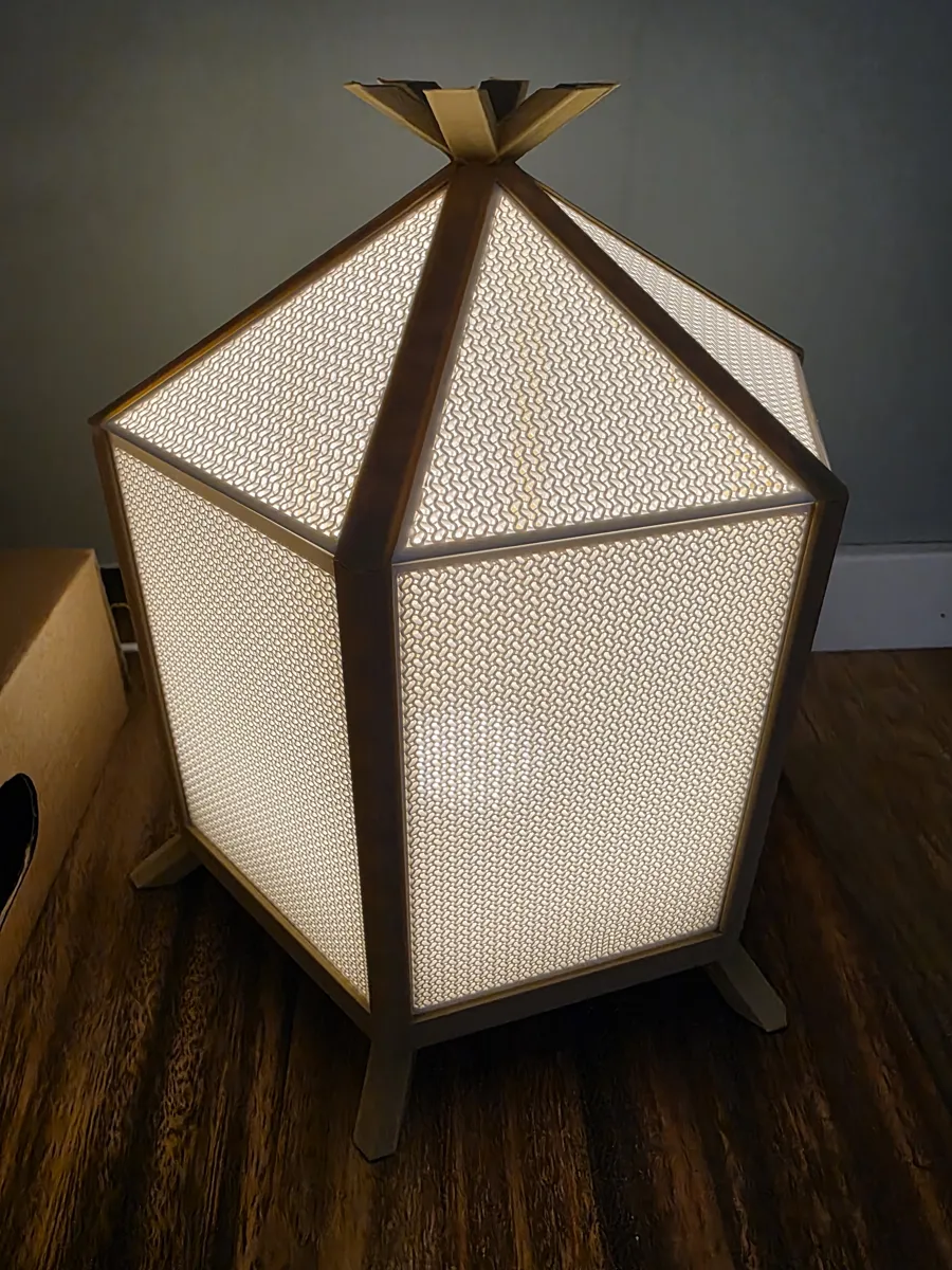 Gazebo Lamp, Kumiko & Gyroid Patterns - LEDKIT001, photo 4 of 4 - Gazebo Lamp, Kumiko & Gyroid Patterns - LEDKIT001 Lamps & Lighting