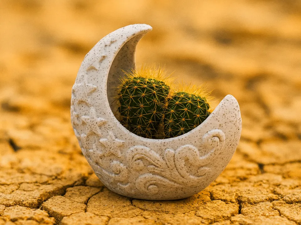 Star cradle in the moonlight (tea light or plant)