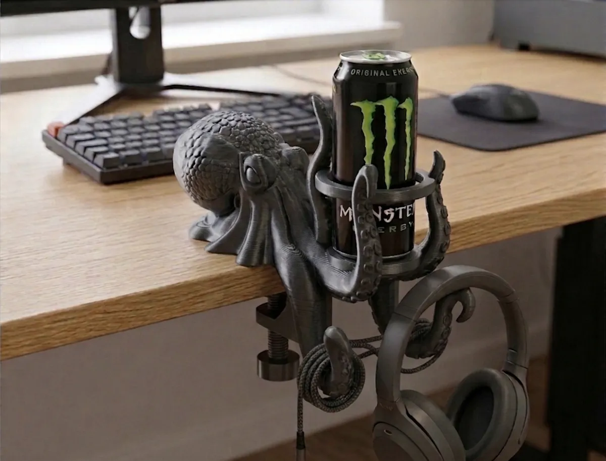 Octopus Cup Holder & Headset Stand, photo 3 of 4 - Octopus Cup Holder & Headset Stand Mobile & Device Accessories