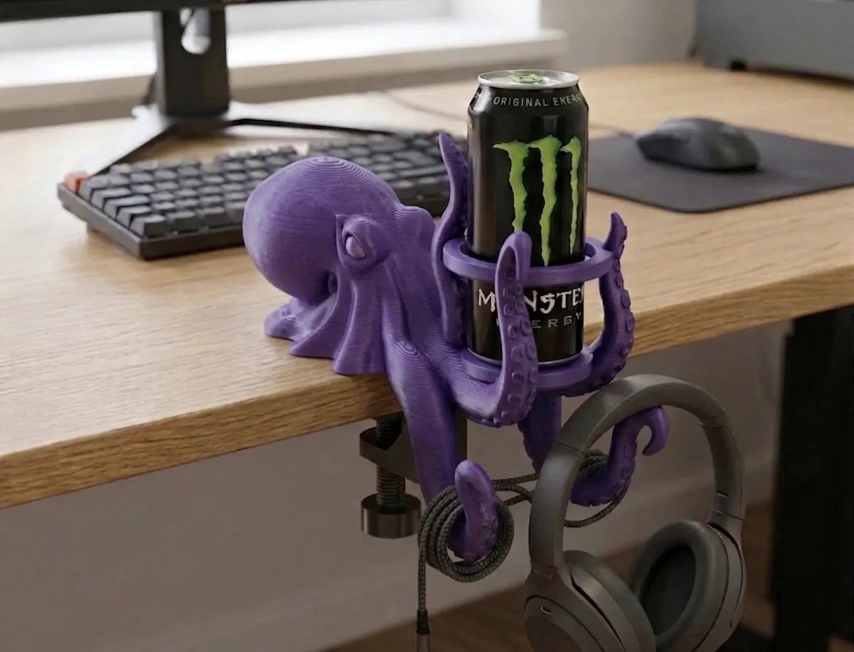 Octopus Cup Holder & Headset Stand, photo 4 of 4 - Octopus Cup Holder & Headset Stand Mobile & Device Accessories