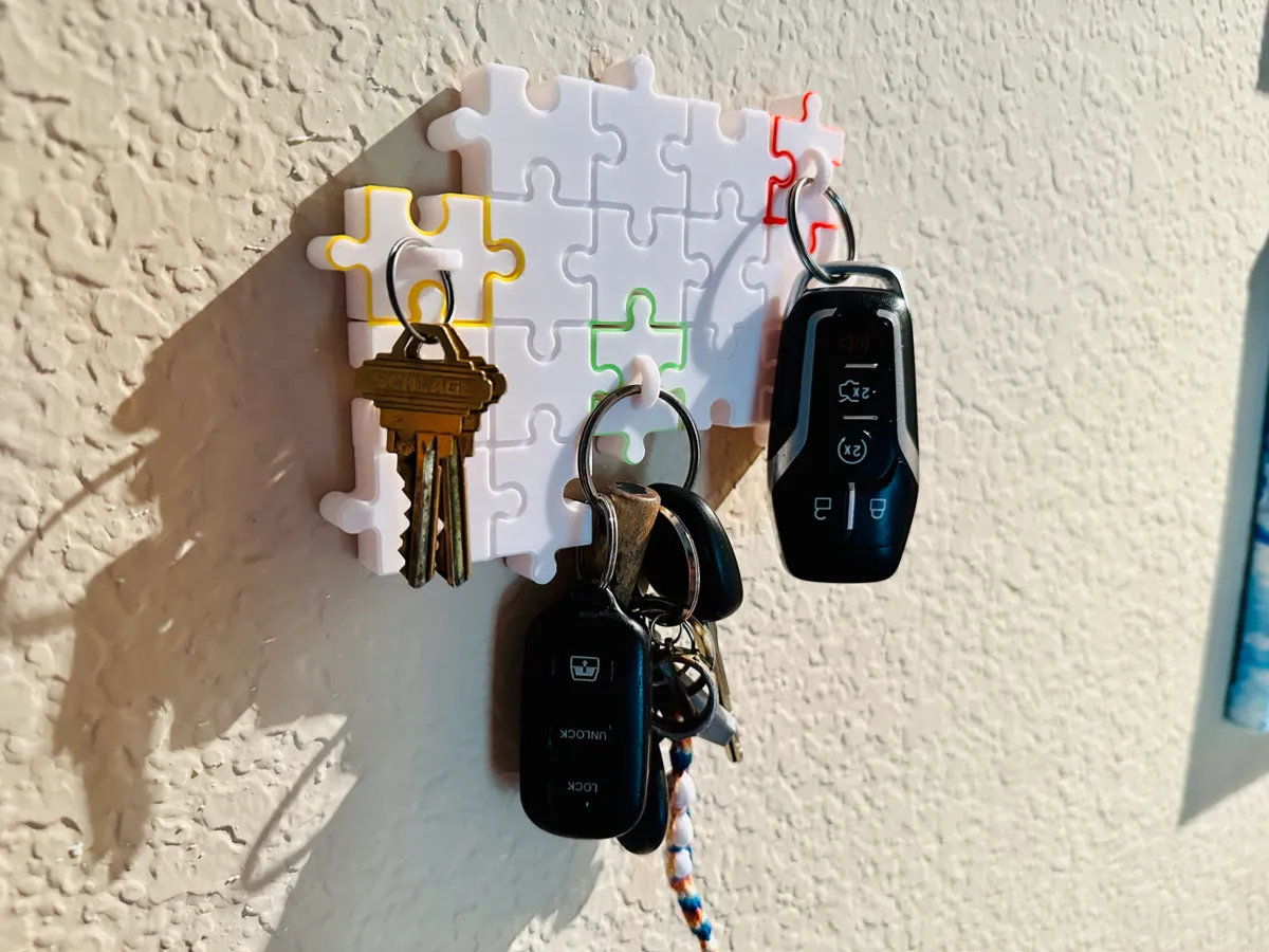 Puzzle Piece themed Keychain Holder - Organizers, in stock in India