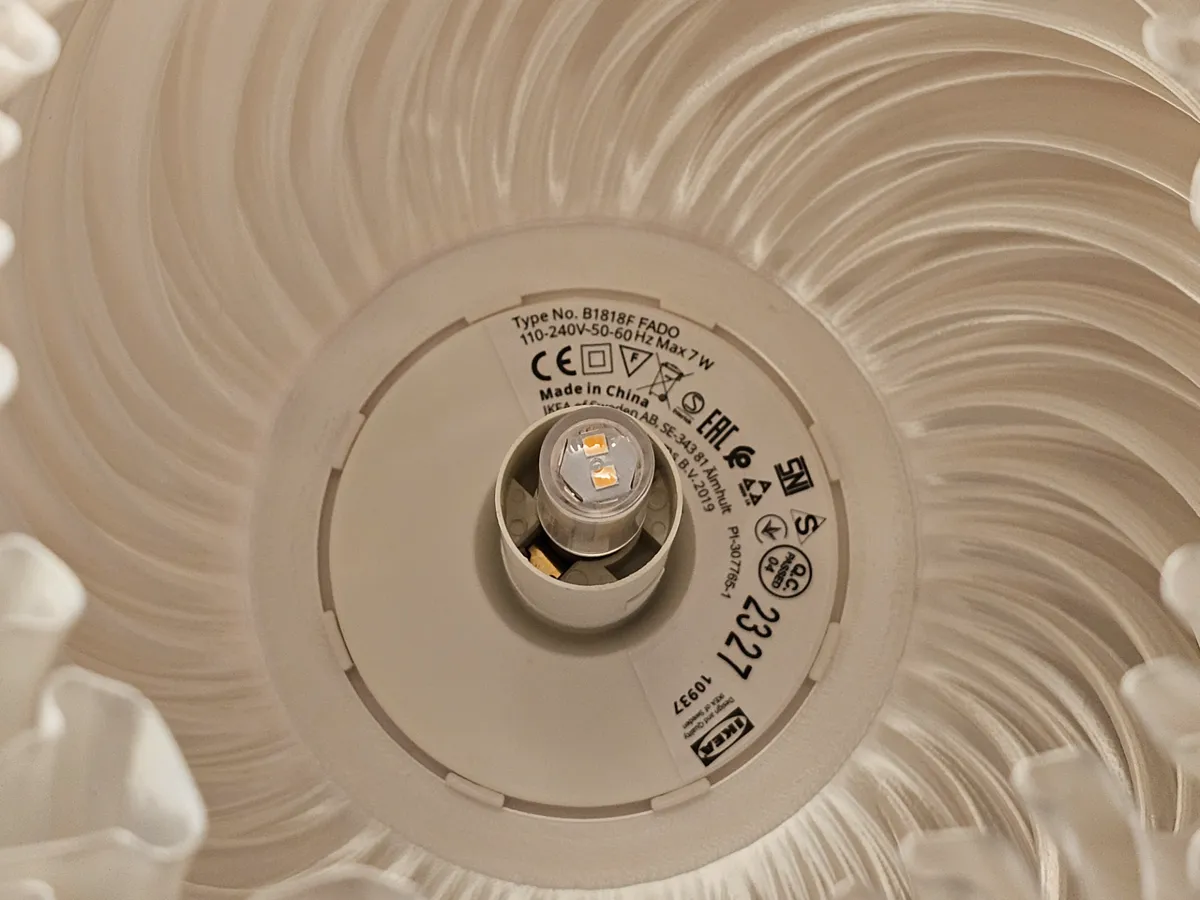 Lamp Pellucid Sweep 20cm (IKEA Fado Base, E14), photo 3 of 4 - Lamp Pellucid Sweep 20cm (IKEA Fado Base, E14) Household