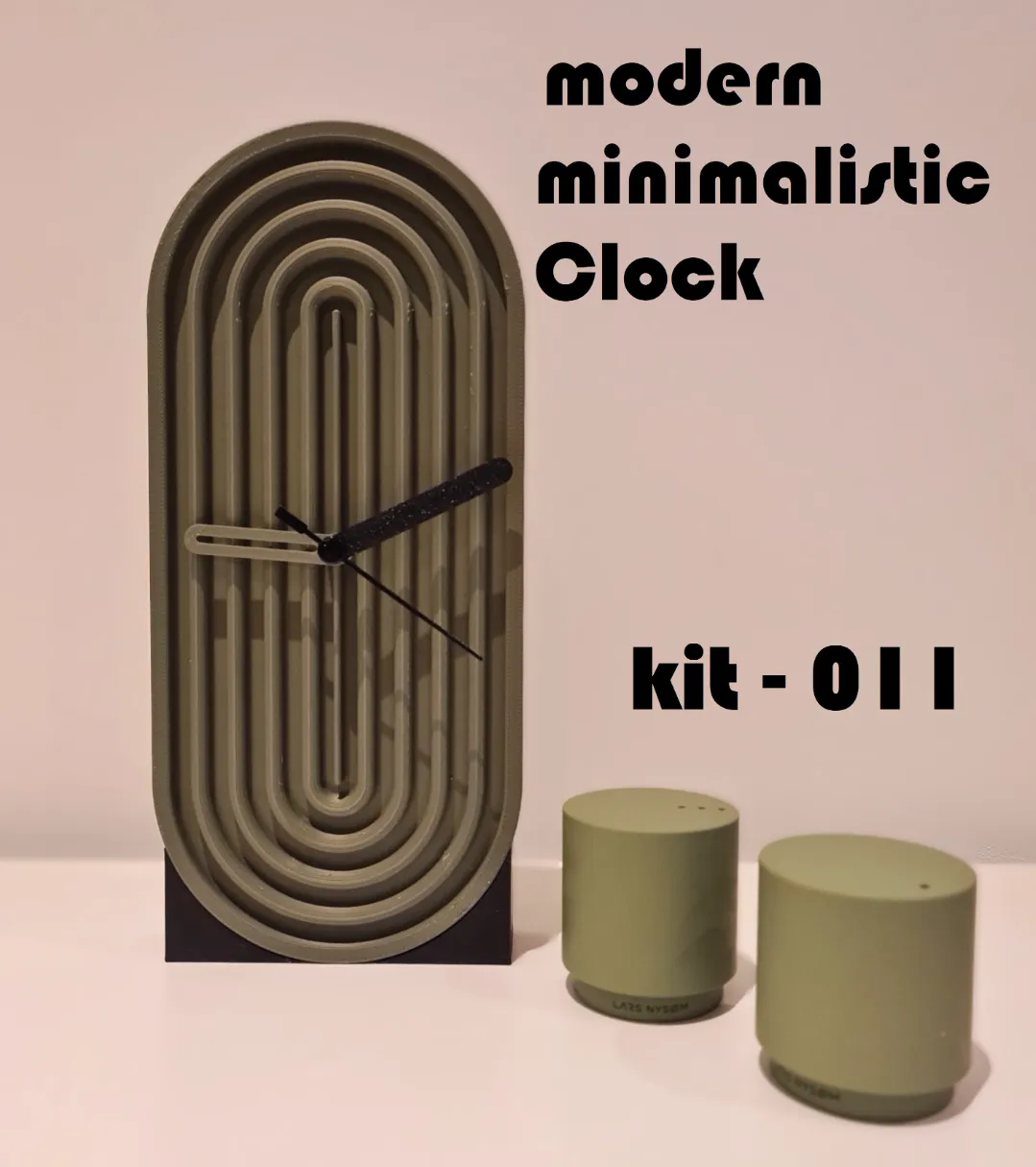 Clock Components 011 - modern minimalistic clock