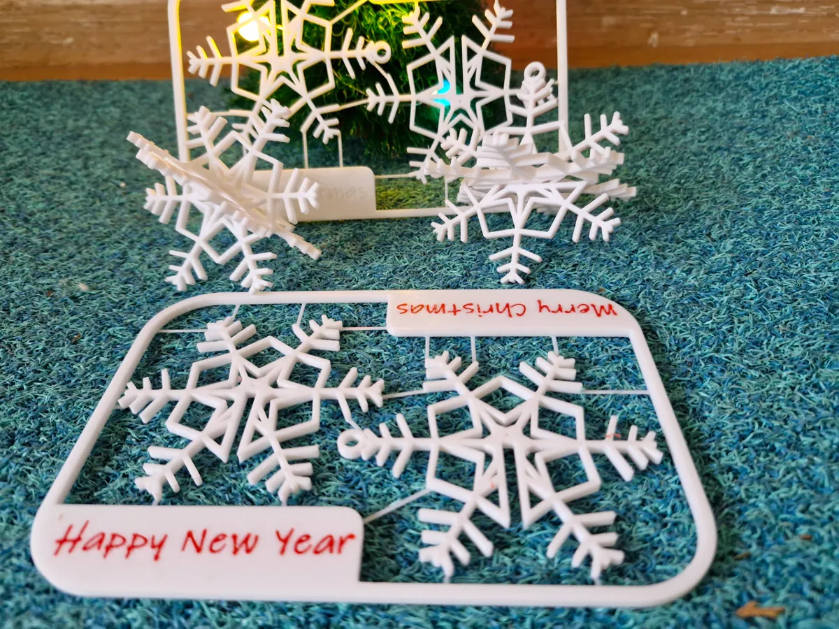 Snow Flake kit card, text customizable - Mini Model Kit Cards, in stock in India