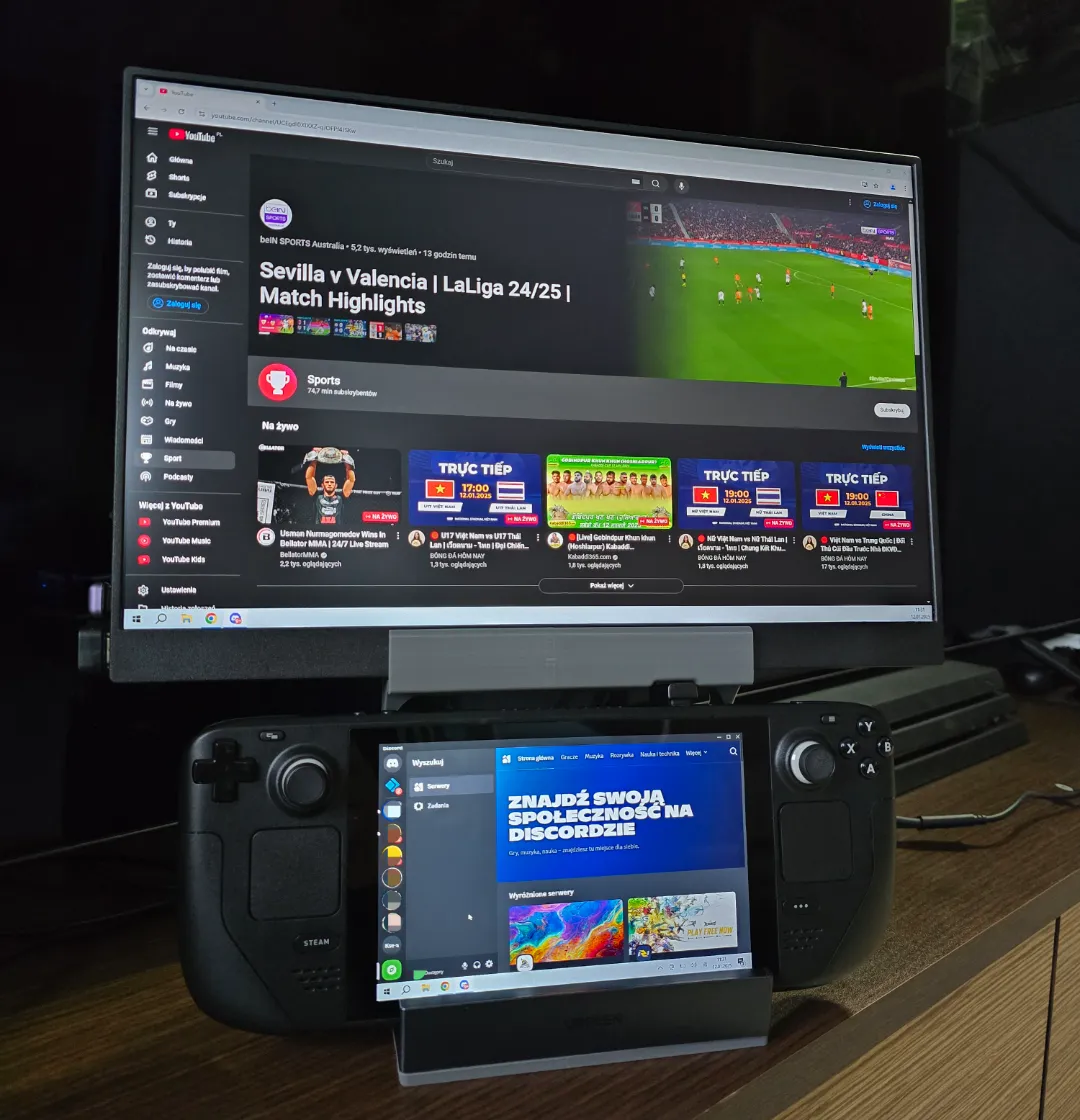 Monitor stand for Steam Deck with UGREEN 9in1 dock - Electronics, in stock in India