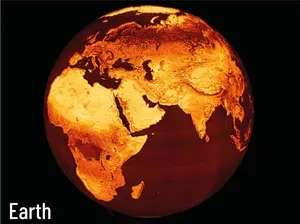 Earth Lithophane A1 Mini - 87% kc007 / 001 LED kit - Lithophane Lamps, in stock