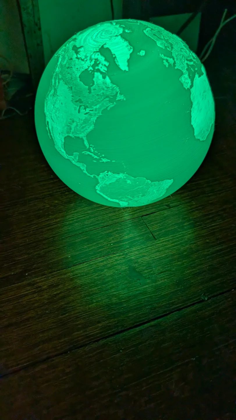 Earth Lithophane A1 Mini - 87% kc007 / 001 LED kit, photo 2 of 4 - Earth Lithophane A1 Mini - 87% kc007 / 001 LED kit Home Decor Items
