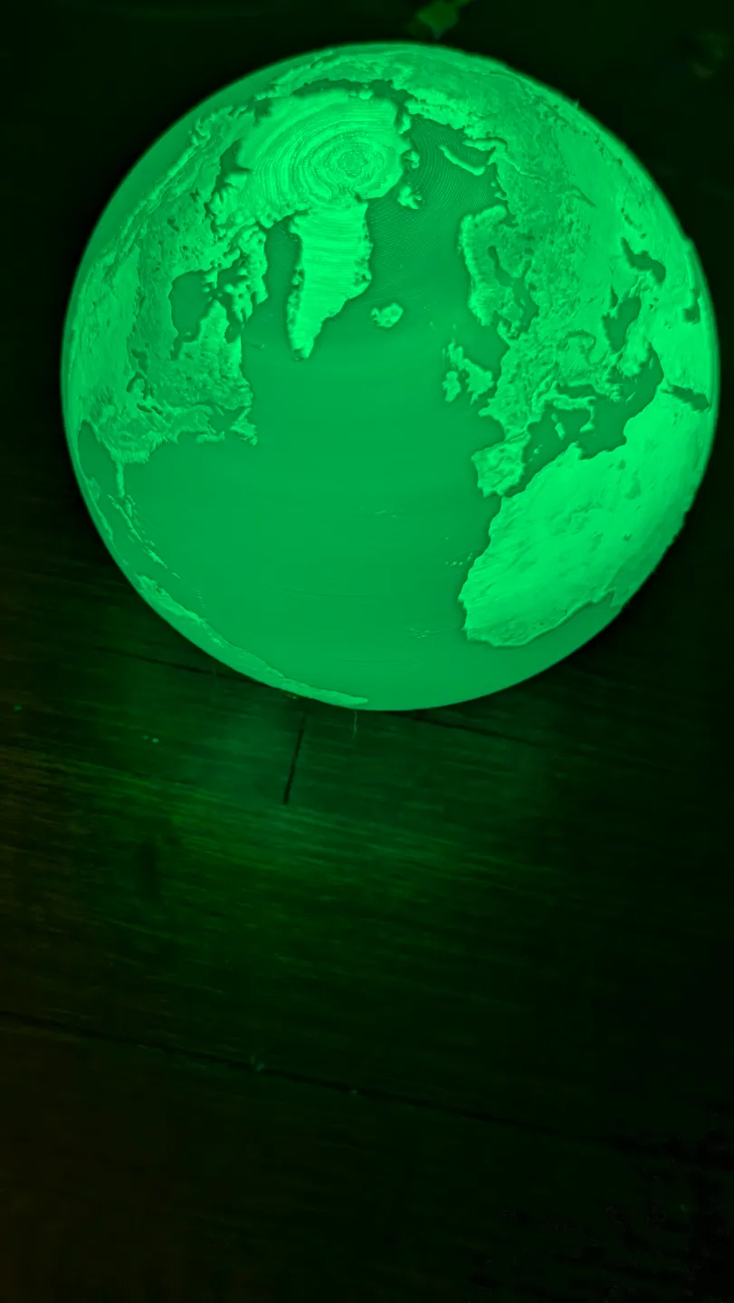 Earth Lithophane A1 Mini - 87% kc007 / 001 LED kit, photo 4 of 4 - Earth Lithophane A1 Mini - 87% kc007 / 001 LED kit Home Decor Items