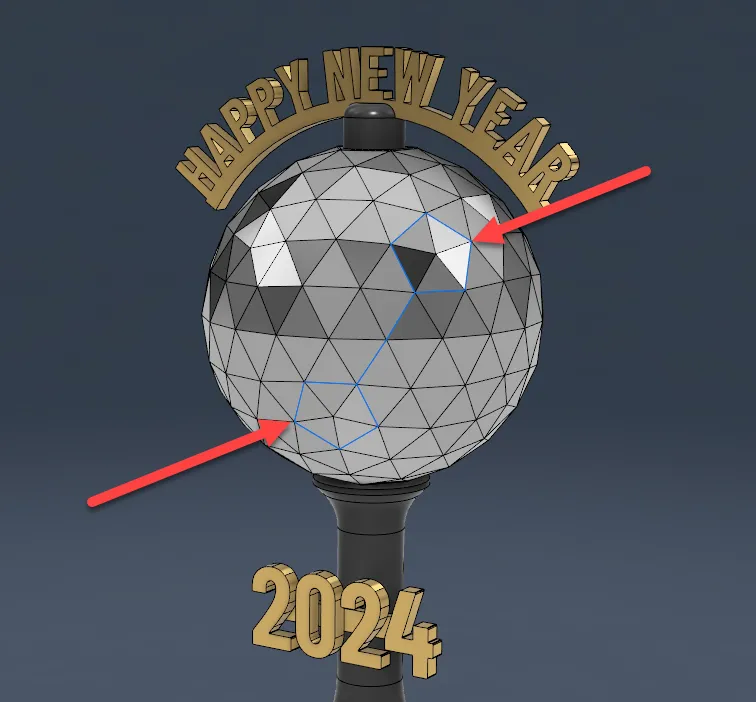 New Years Ball Centerpiece, photo 3 of 4 - New Years Ball Centerpiece Home Decor Items