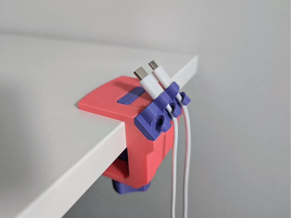 Desk clamp cable holder - Modular