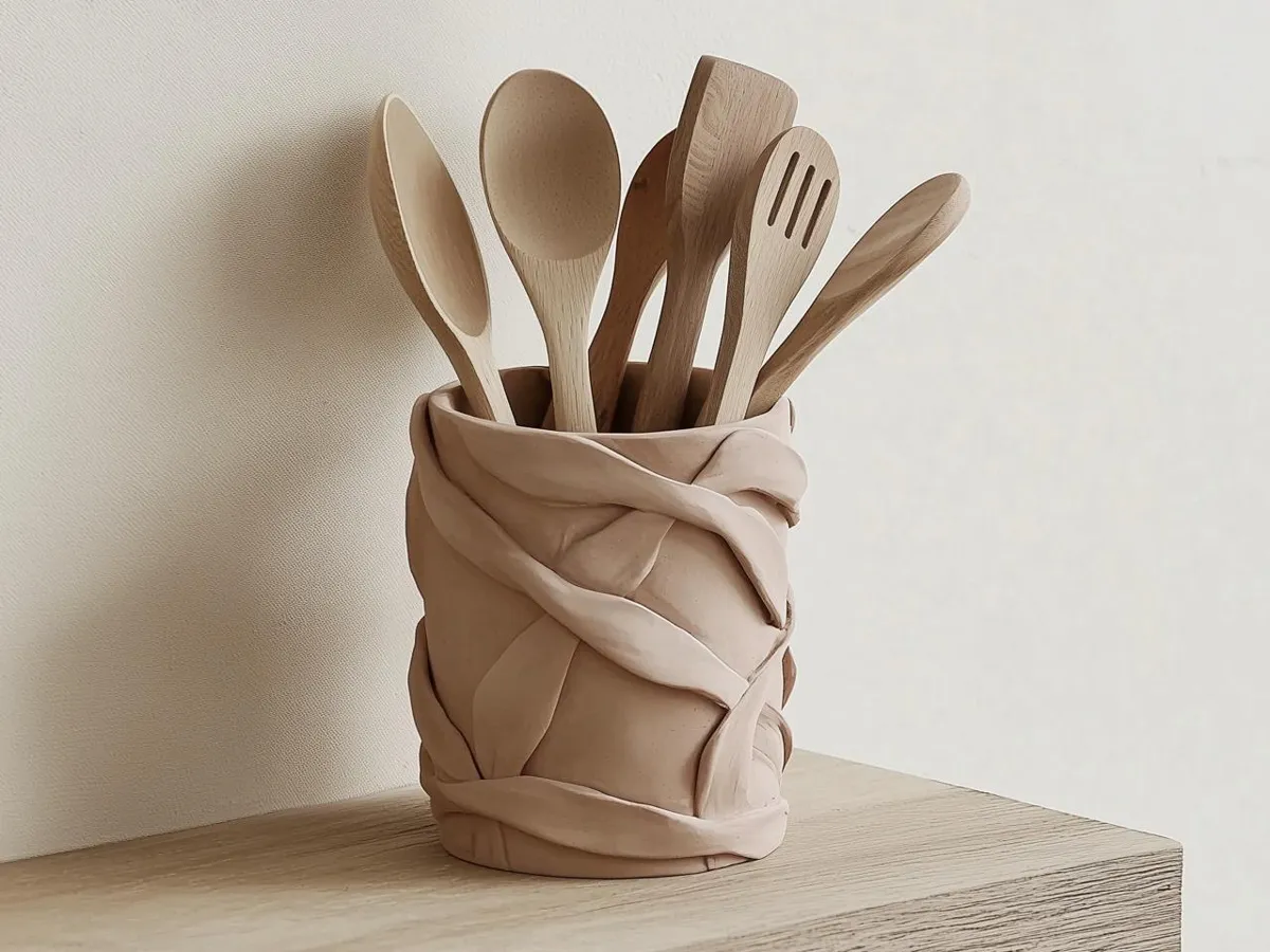 Clay Weave Holder - Rustic Organizer