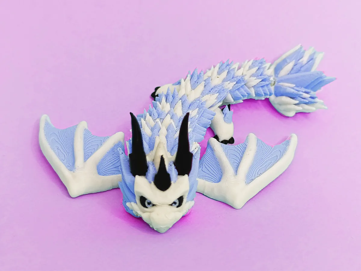 articulated winged crystal dragon