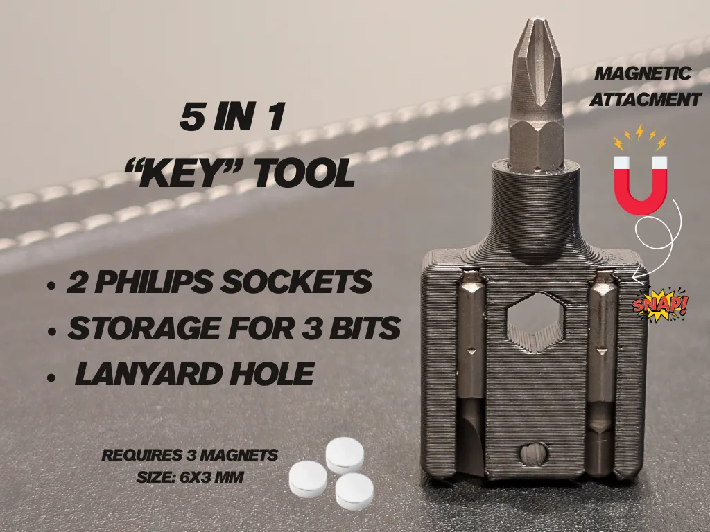 Key, Magnetic Bit's Storage EDC Fidget