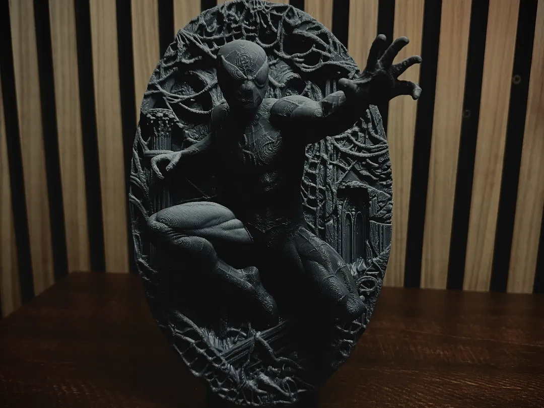 Spiderman Relief Scultpure art display with stand!
