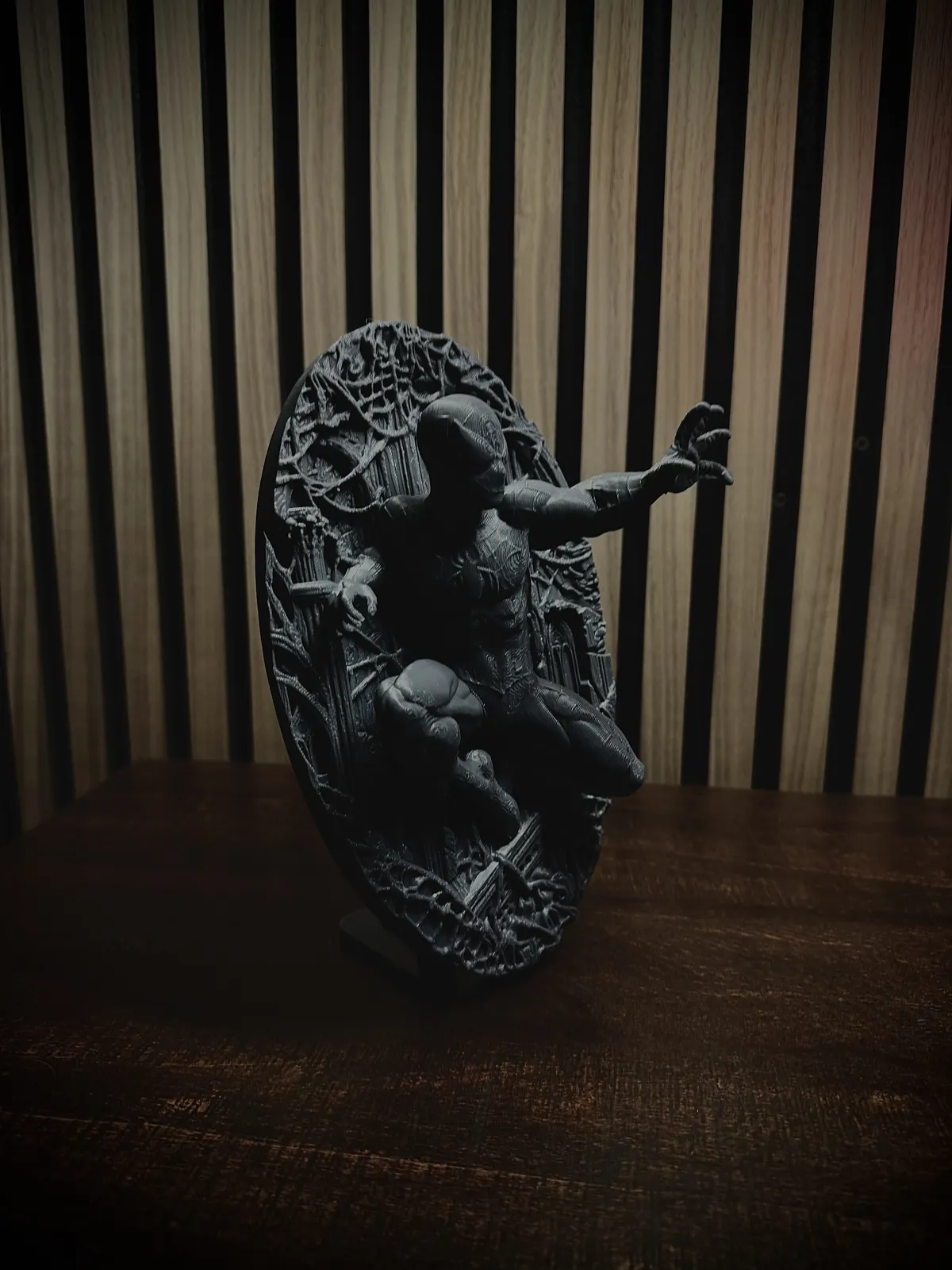 Spiderman Relief Scultpure art display with stand!, photo 4 of 4 - Spiderman Relief Scultpure art display with stand! Home Decor Items