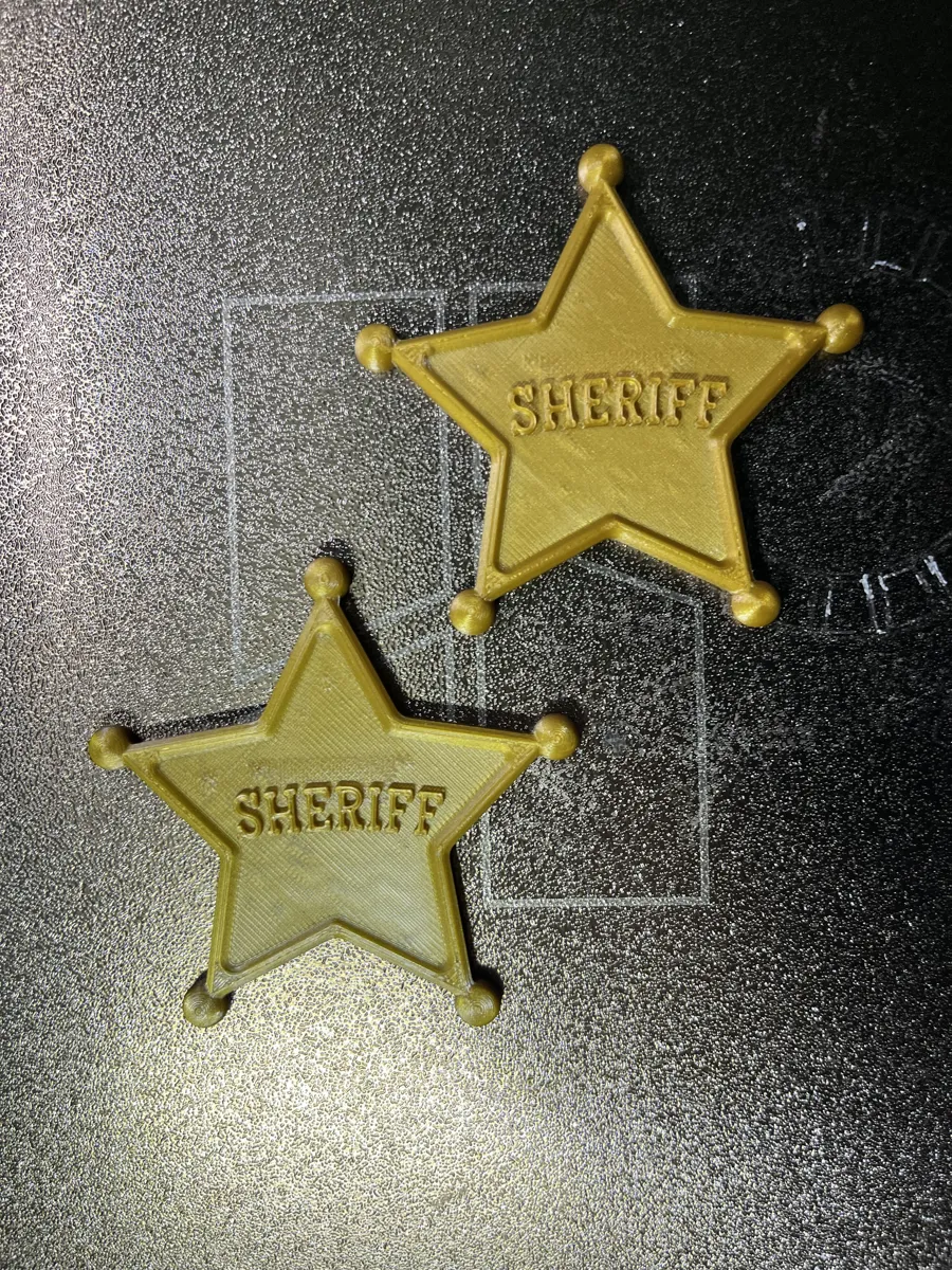 Sheriff Badge with Safety Pin Slot Cutout, photo 4 of 4 - Sheriff Badge with Safety Pin Slot Cutout Jewellery & Accessories