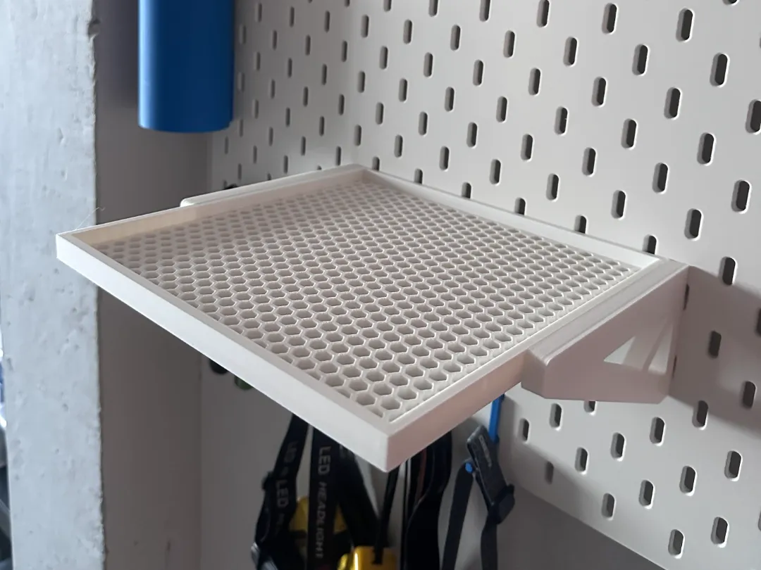 IKEA SKÅDIS Large Shelf, Honeycomb
