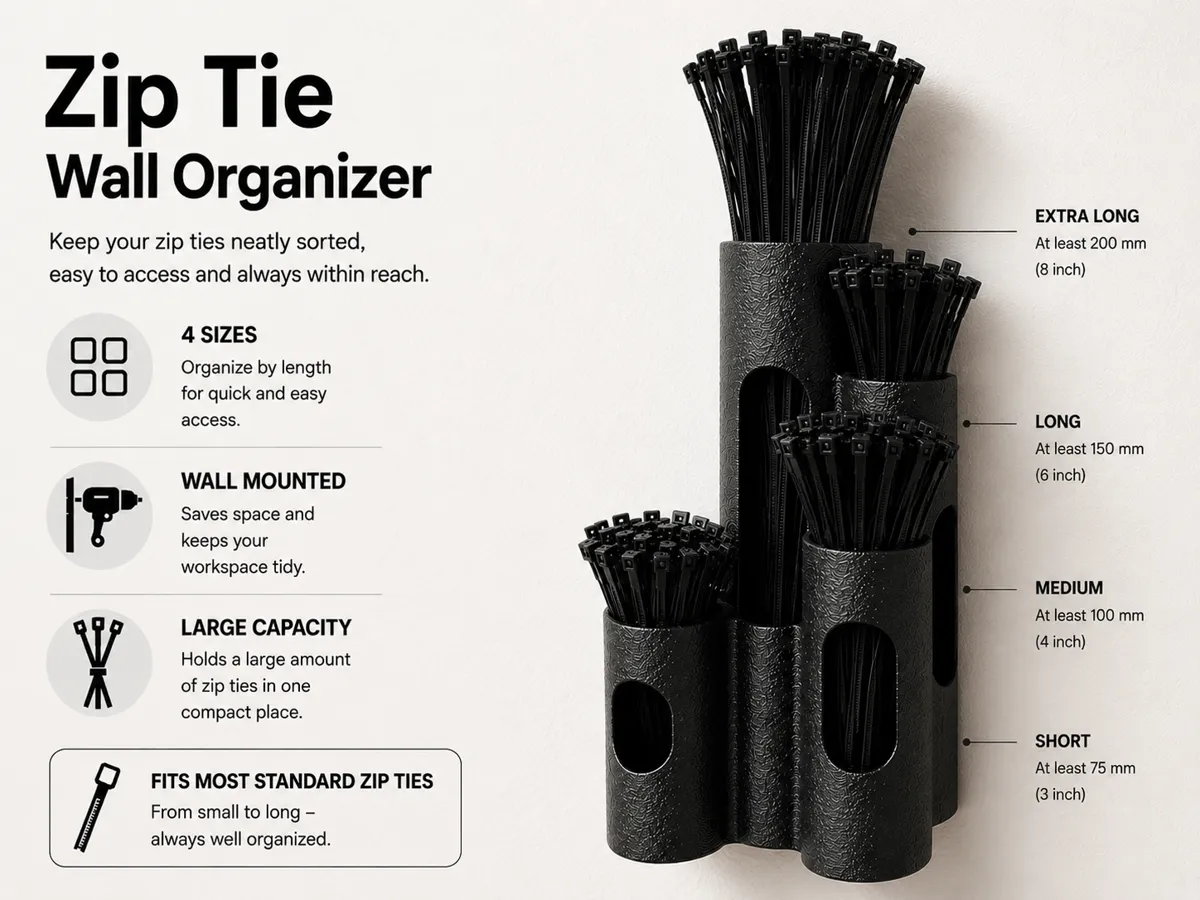 Zip Tie Wall Organizer
