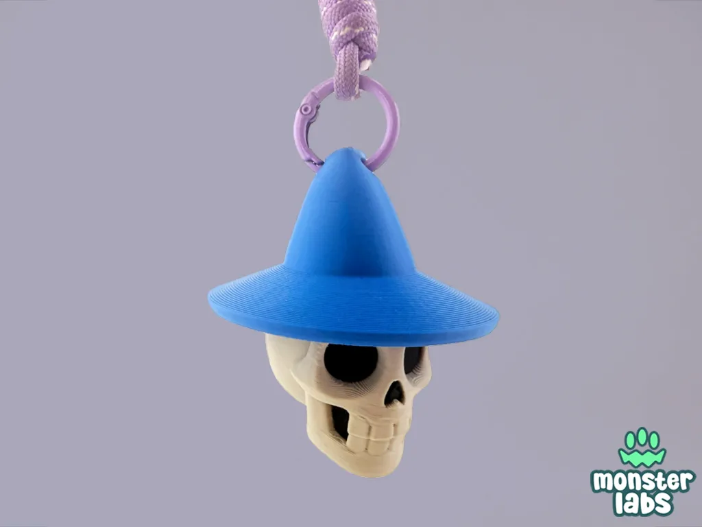 Skull Wizard Fidget Clicker Keychain, photo 2 of 3 - Skull Wizard Fidget Clicker Keychain Toys & Games