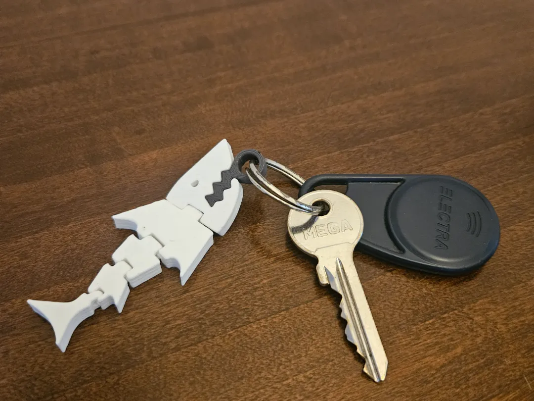 Angry Shark Keychain (Flexible & Detachable)