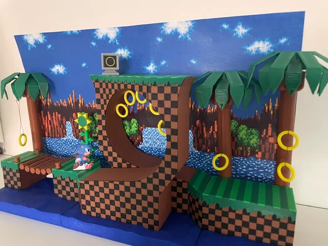 Sonic diorama, photo 3 of 4 - Sonic diorama Figurines & Collectibles