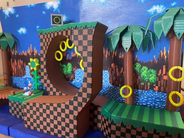 Sonic diorama, photo 4 of 4 - Sonic diorama Figurines & Collectibles