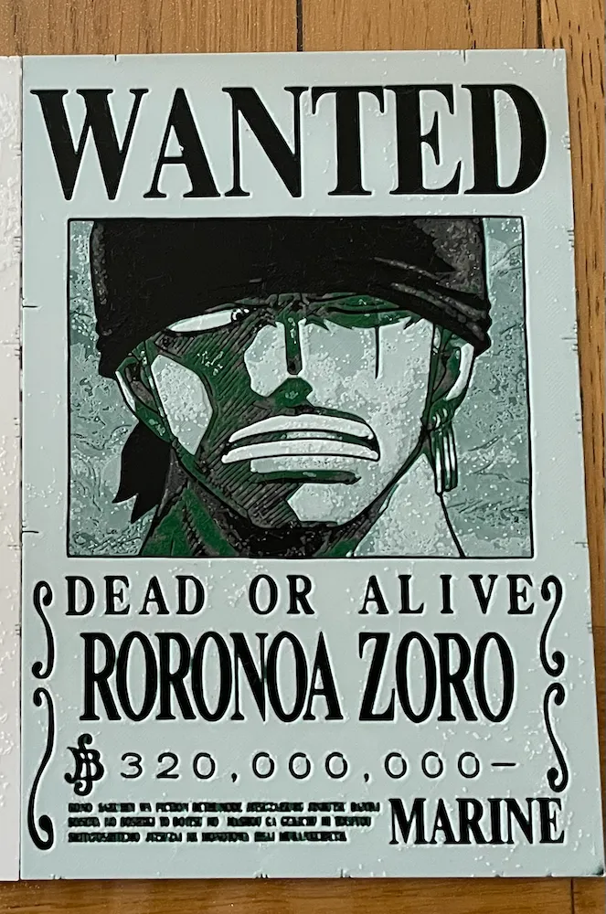 HueForge Zoro 4 colors, photo 2 of 2 - HueForge Zoro 4 colors Home Decor Items