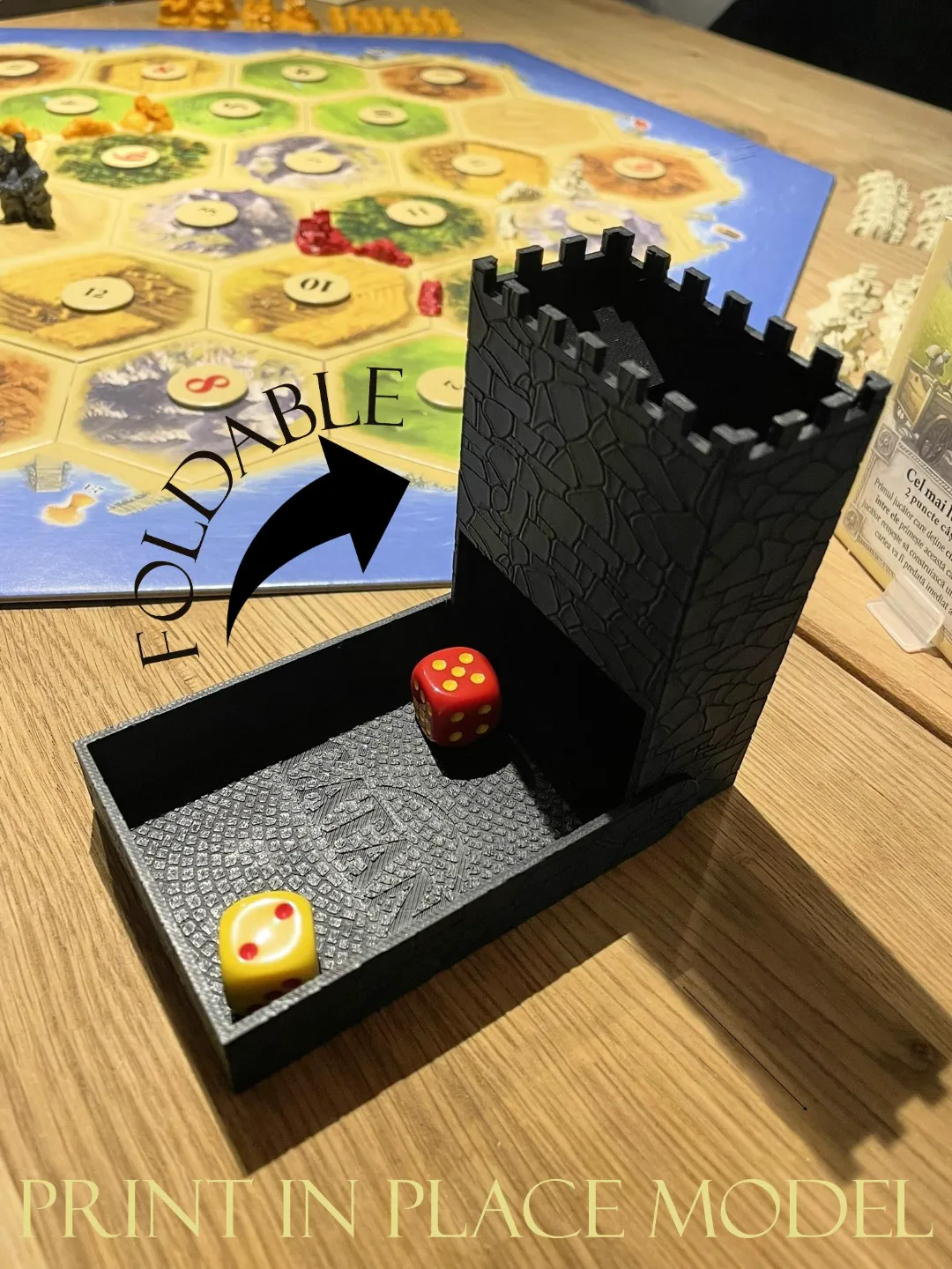 Catan Foldable/Collapsible Dice Tower