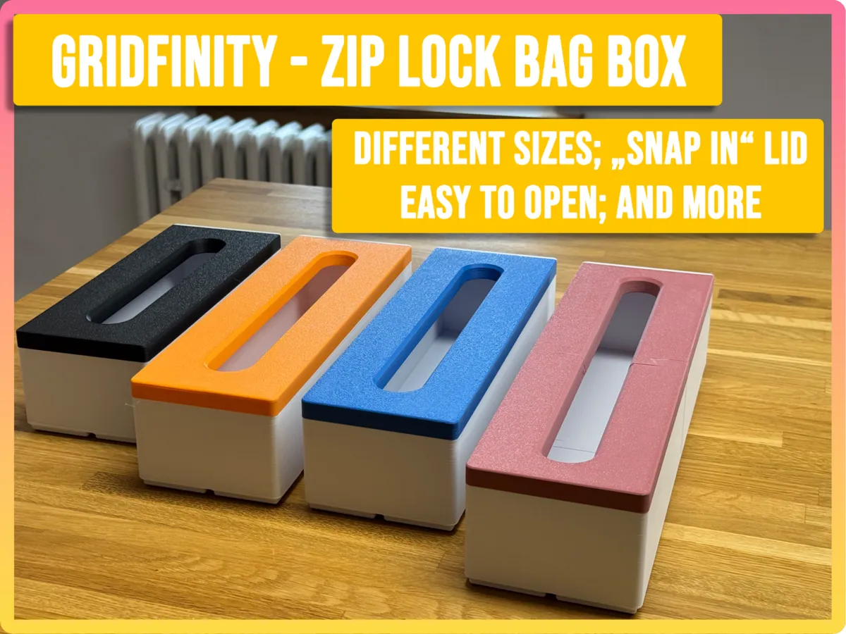 Gridfinity Zip Lock - Kitchen Bag Box -Küchentüten