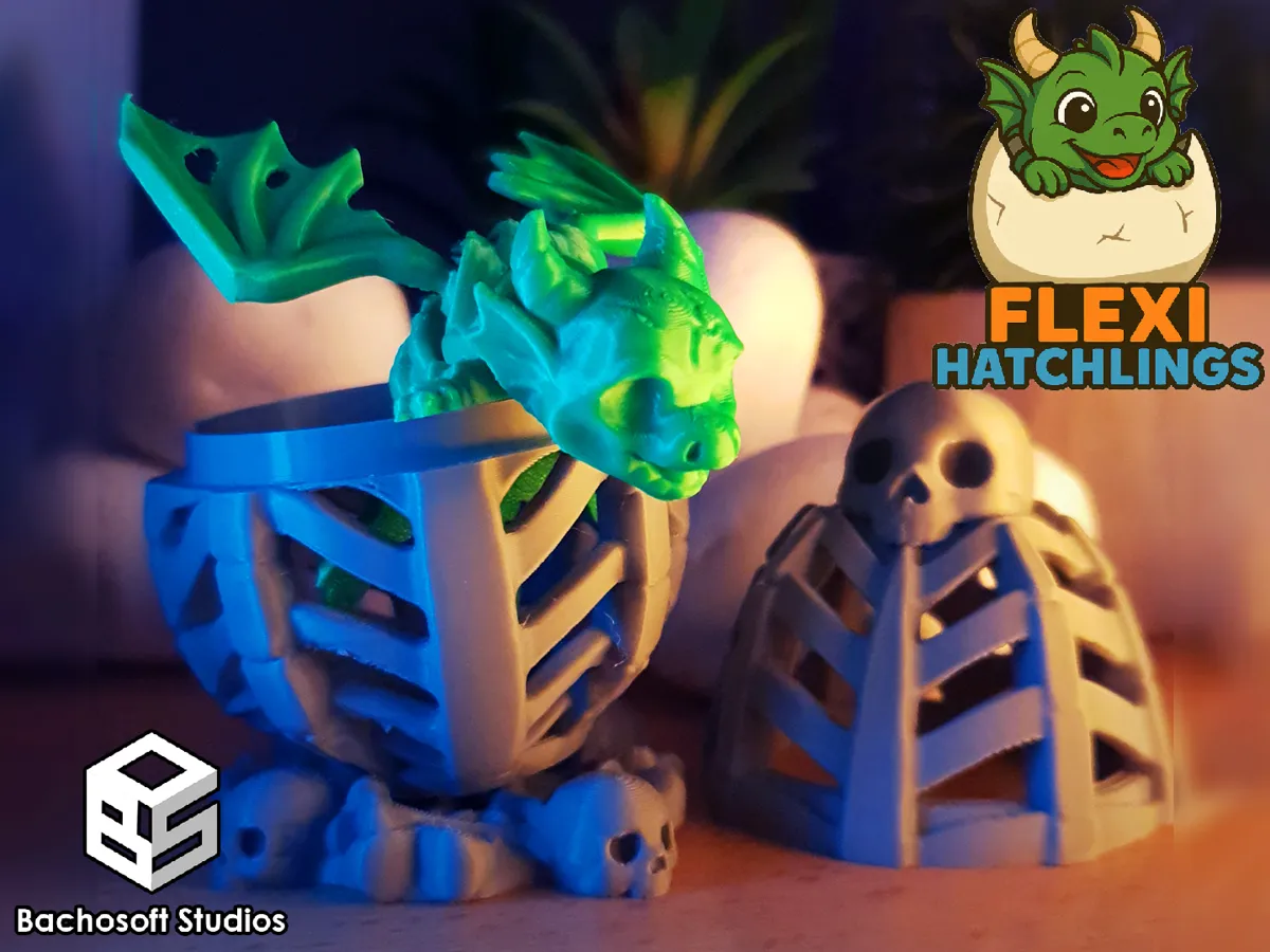 Flexi Hatchlings|Skeleton Articulated Baby Dragon