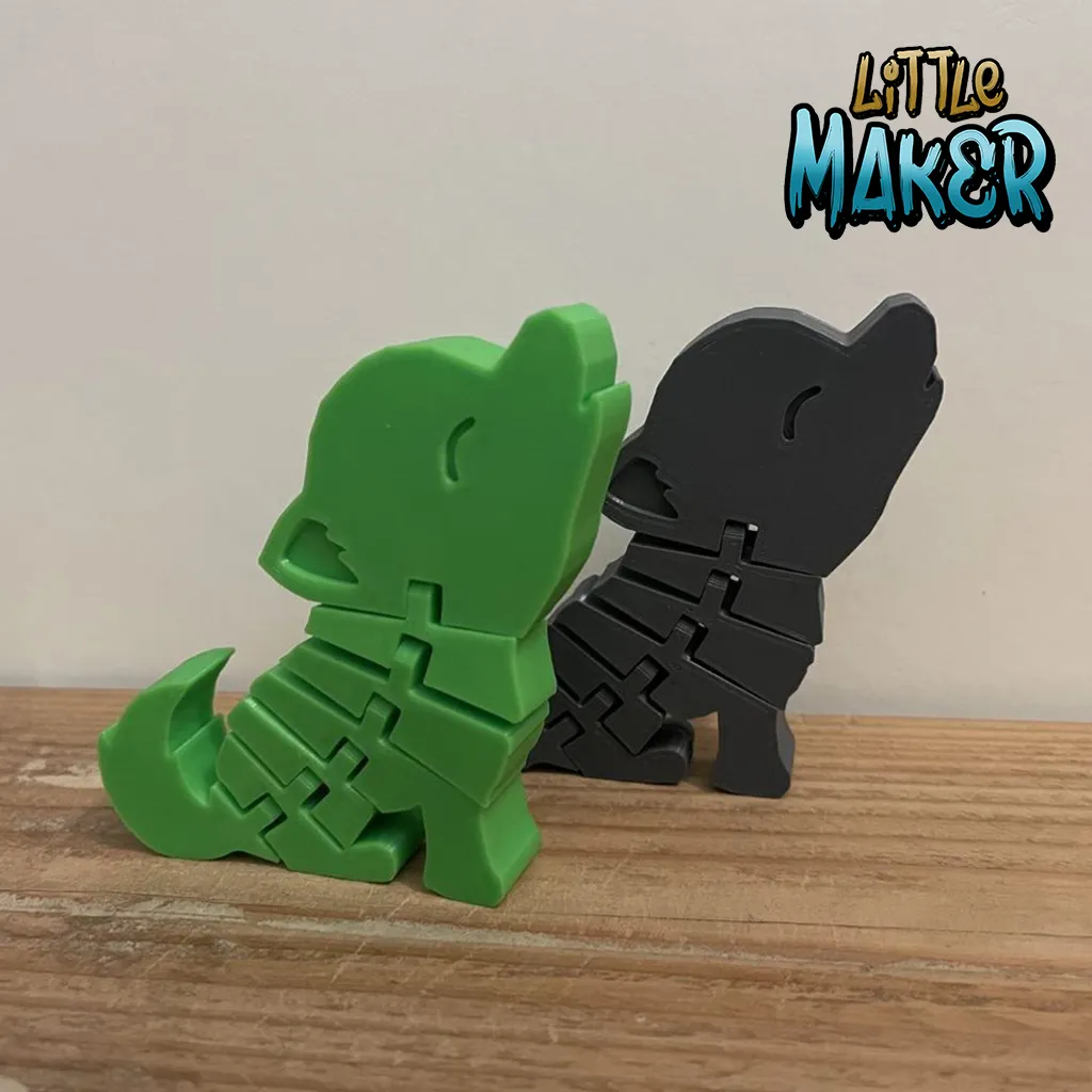 Flexi wolf - Wolf keychain - Flexi & Articulated Keychains, in stock