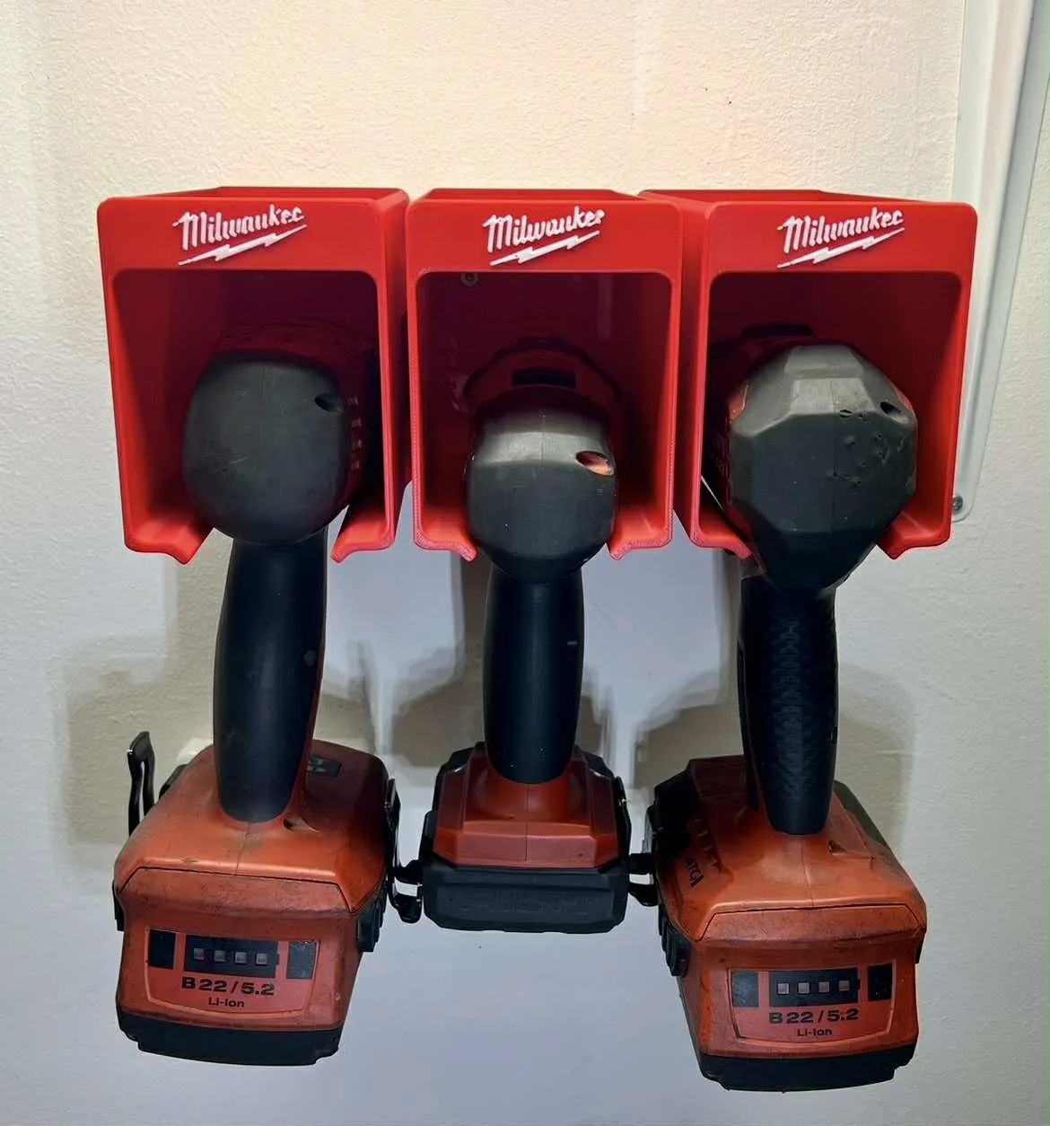 Modular Milwaukee drill/impact holder with shelf, photo 4 of 4 - Modular Milwaukee drill/impact holder with shelf Tools & Workshop