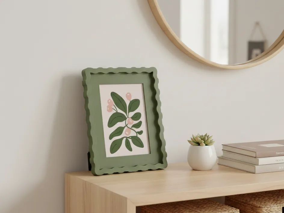 Wavy Scalloped Photo Frame | Magnetic & Minimalist