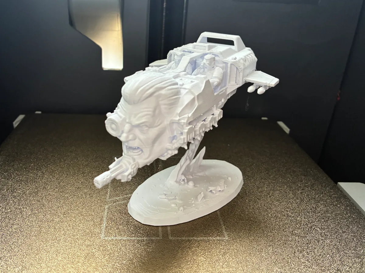 Chapter master in landspeeder armor