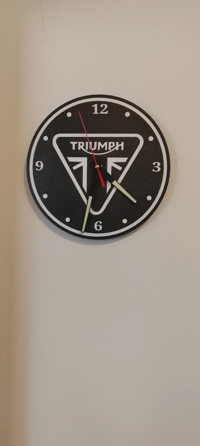 Triumph Logo Wall Clock, photo 2 of 3 - Triumph Logo Wall Clock Household