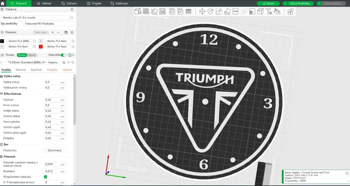 Triumph Logo Wall Clock, photo 3 of 3 - Triumph Logo Wall Clock Household