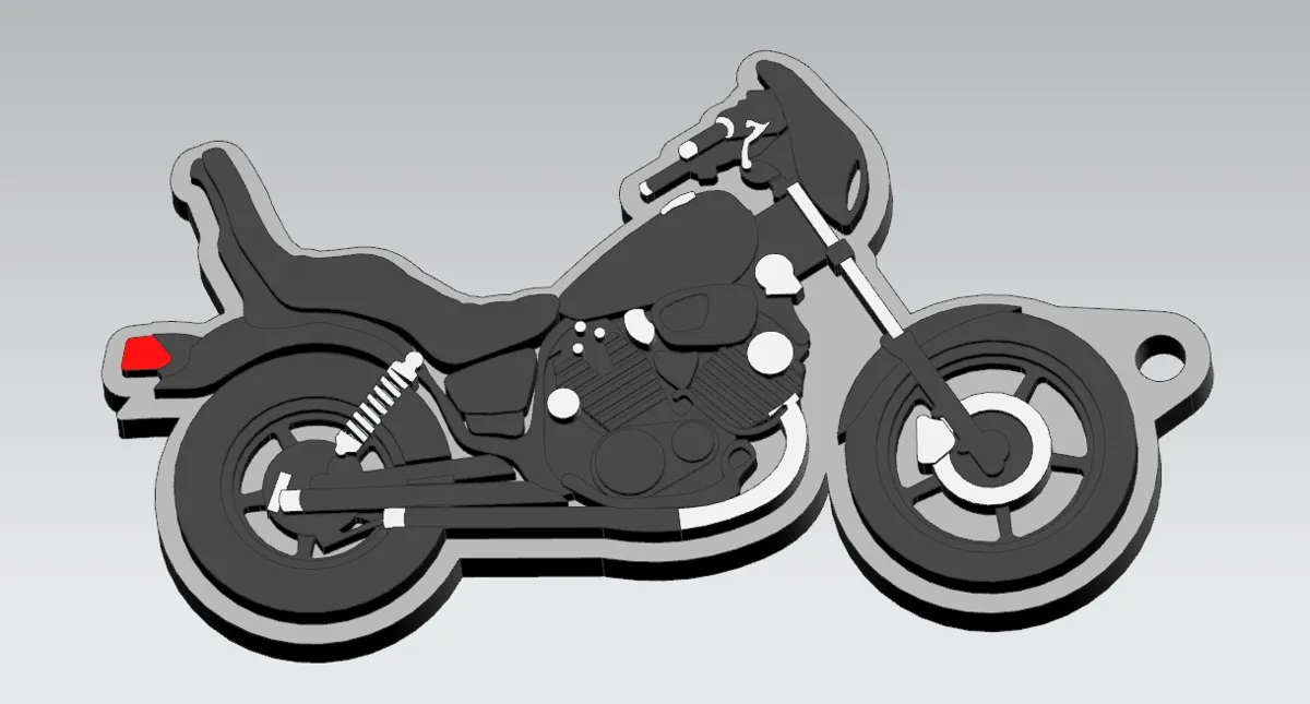 Yamaha Virago 1100 Keychain, photo 2 of 2 - Yamaha Virago 1100 Keychain Keychains