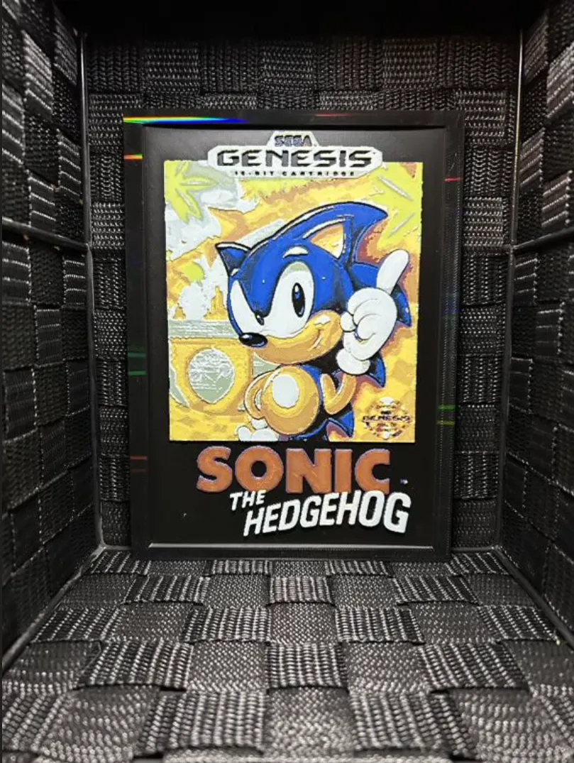 Hueforge Game Poster - Sonic The Hedgehog, photo 3 of 3 - Hueforge Game Poster - Sonic The Hedgehog Home Decor Items