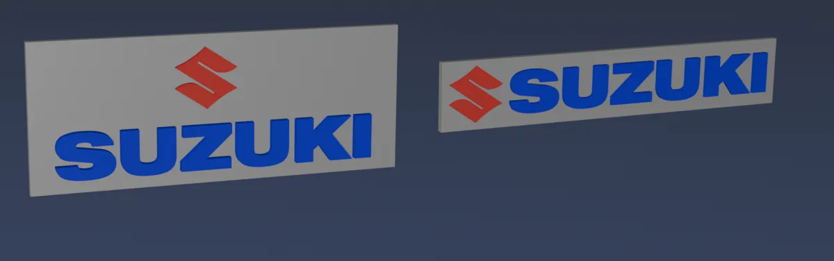 Suzuki Logo Display Sign, photo 2 of 4 - Suzuki Logo Display Sign Miniatures