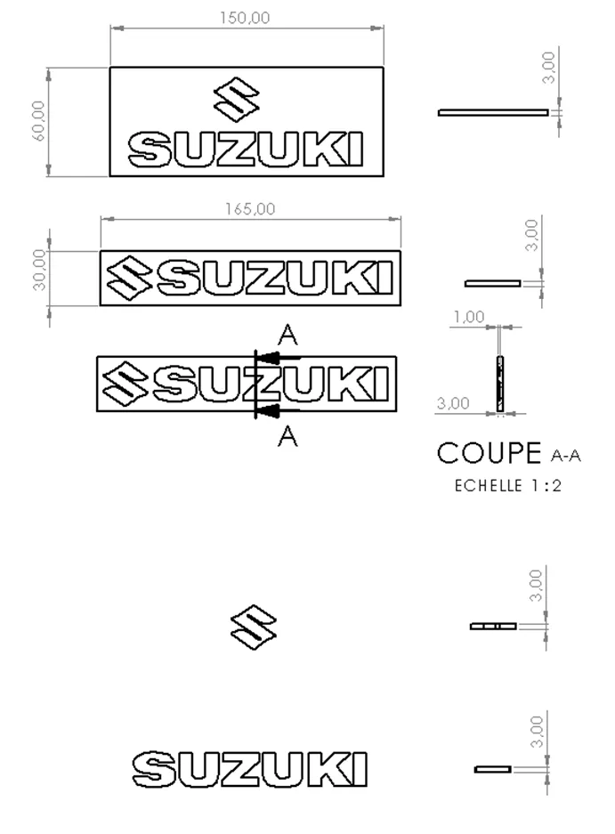 Suzuki Logo Display Sign, photo 4 of 4 - Suzuki Logo Display Sign Miniatures