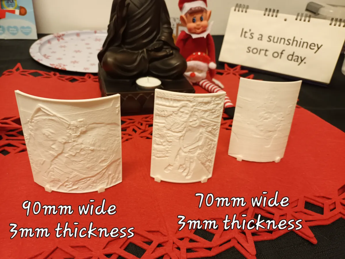 Curved Lithopane Stand For Tea Light Candle, photo 2 of 4 - Curved Lithopane Stand For Tea Light Candle Household