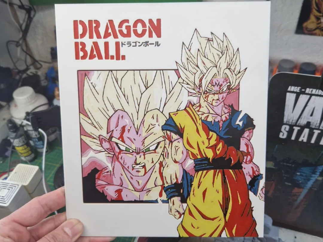 Dragon Ball Z Hueforge - Majin Goku & Vegeta - Photo Art & Lithophanes, in stock in India