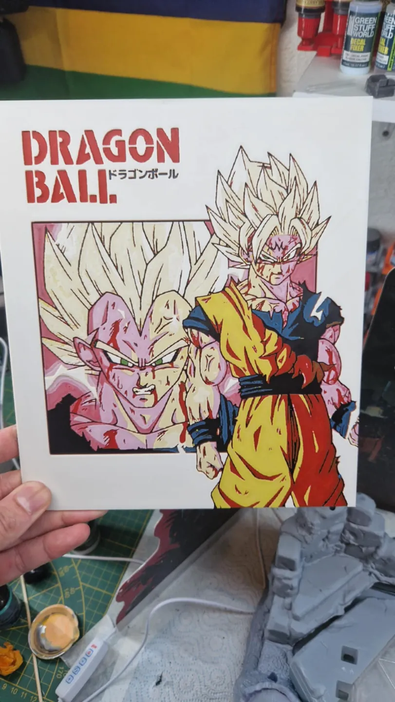 Dragon Ball Z Hueforge - Majin Goku & Vegeta, photo 2 of 4 - Dragon Ball Z Hueforge - Majin Goku & Vegeta Generative Art