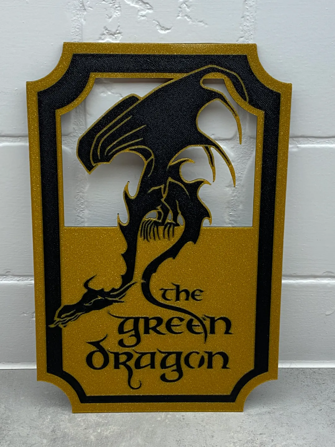 Lord of the rings Green Dragon LOTR sign FaceDown, photo 4 of 4 - Lord of the rings Green Dragon LOTR sign FaceDown Art