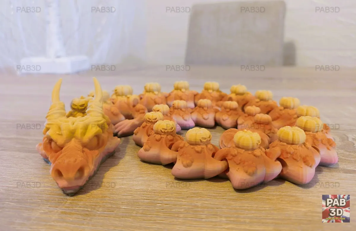 Articulated Flexi Dragon Pumpkin, photo 3 of 4 - Articulated Flexi Dragon Pumpkin Fidget & Sensory Toys