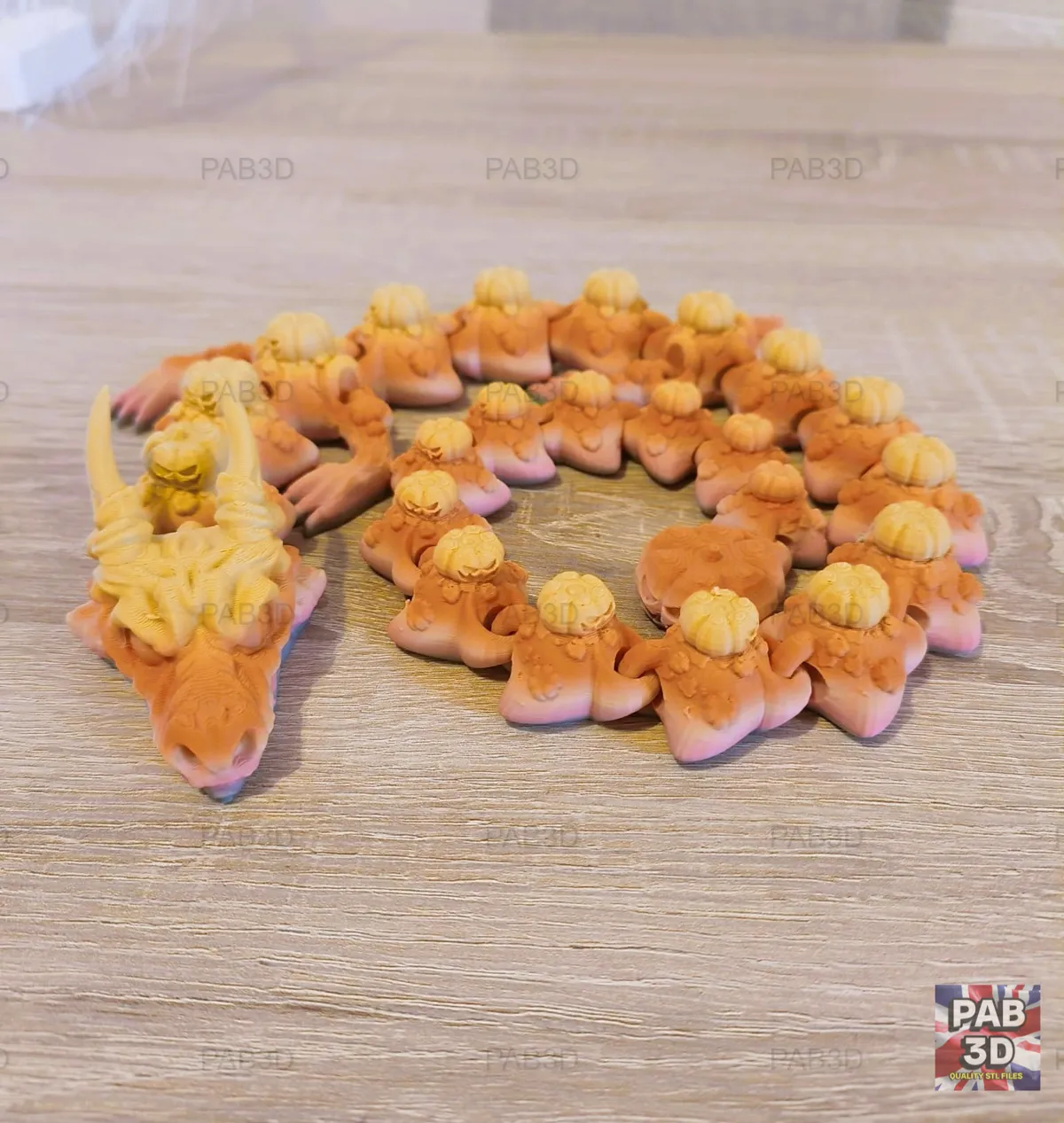 Articulated Flexi Dragon Pumpkin, photo 4 of 4 - Articulated Flexi Dragon Pumpkin Fidget & Sensory Toys