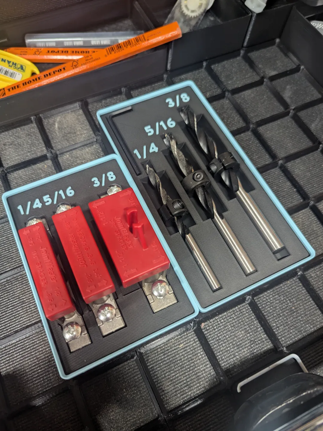 Milescraft 1334 Dowel Jig Bushing Gridfinity Bin, photo 4 of 4 - Milescraft 1334 Dowel Jig Bushing Gridfinity Bin Tools