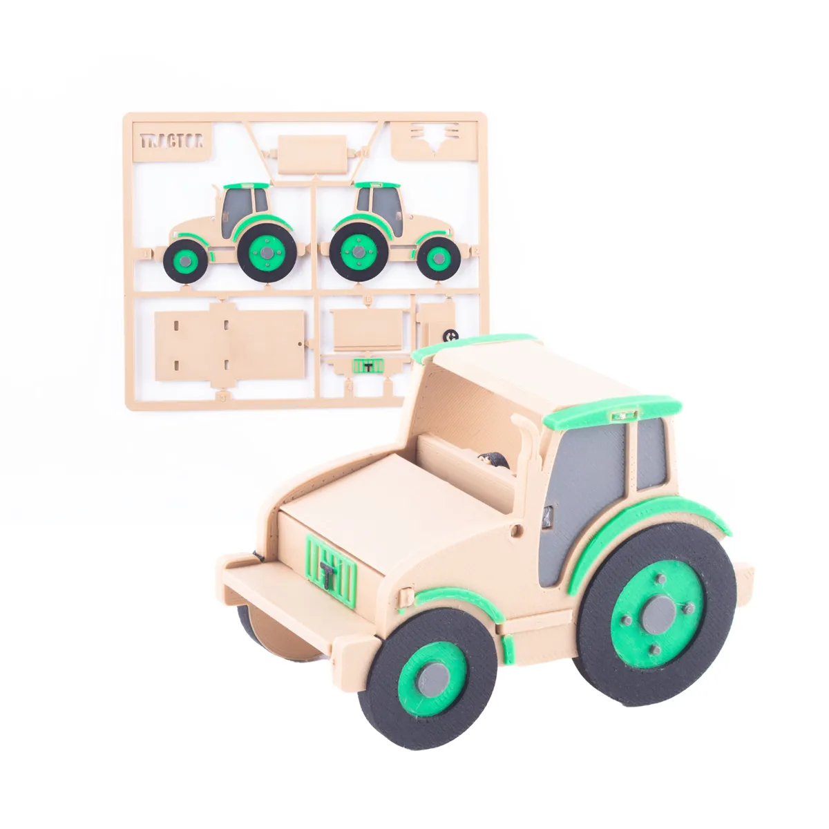 Tractor model kit card, photo 2 of 4 - Tractor model kit card Toys & Games